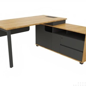 Стол руководителя на опорной правой тумбе