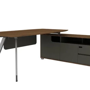 Стол руководителя на опорной правой тумбе