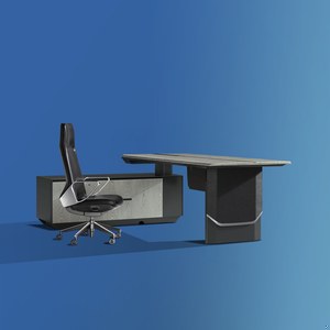 Стол руководителя на опорной левой тумбе с элетроприводом