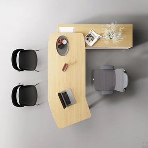 Стол руководителя на опорной правой тумбе